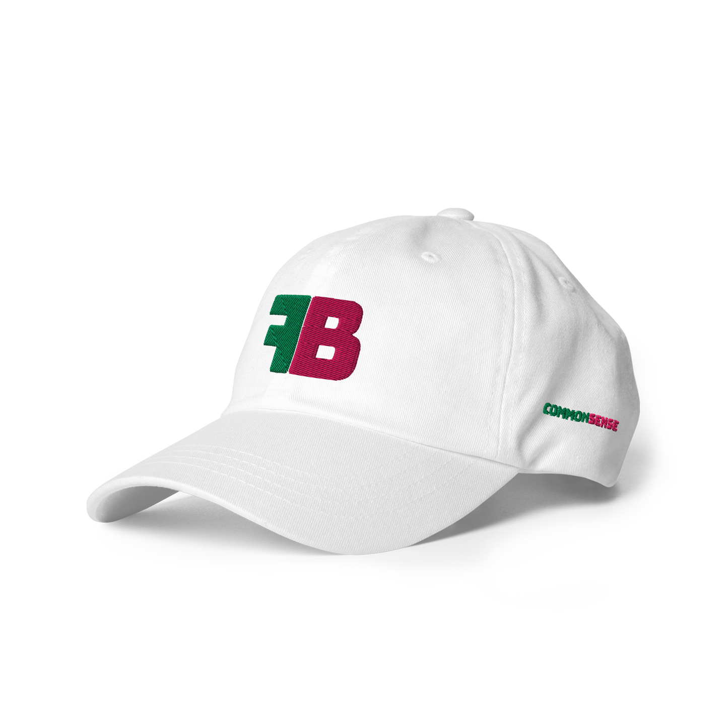 FB COMMON SENSE Baseball Hat - Pink + Green