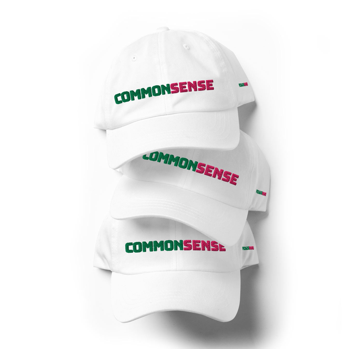 COMMON SENSE Baseball Hat - Pink + Green