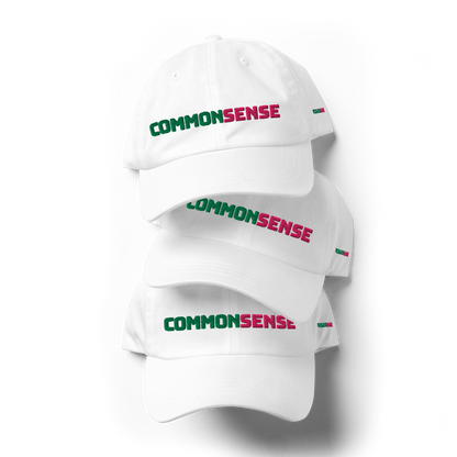 COMMON SENSE Baseball Hat - Pink + Green