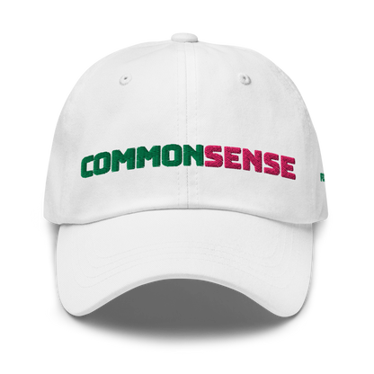 COMMON SENSE Baseball Hat - Pink + Green