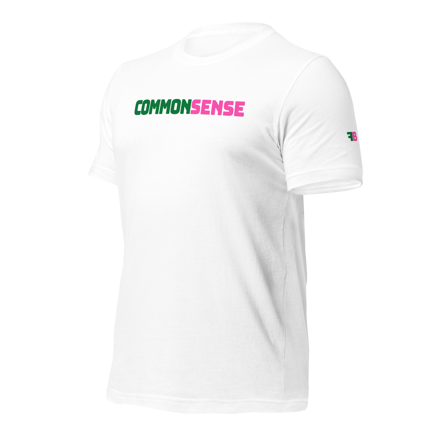 COMMON SENSE Tee - Pink + Green