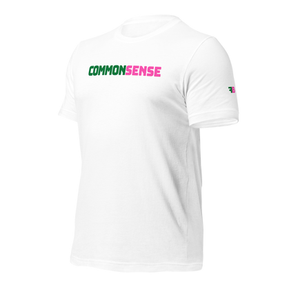 COMMON SENSE Tee - Pink + Green